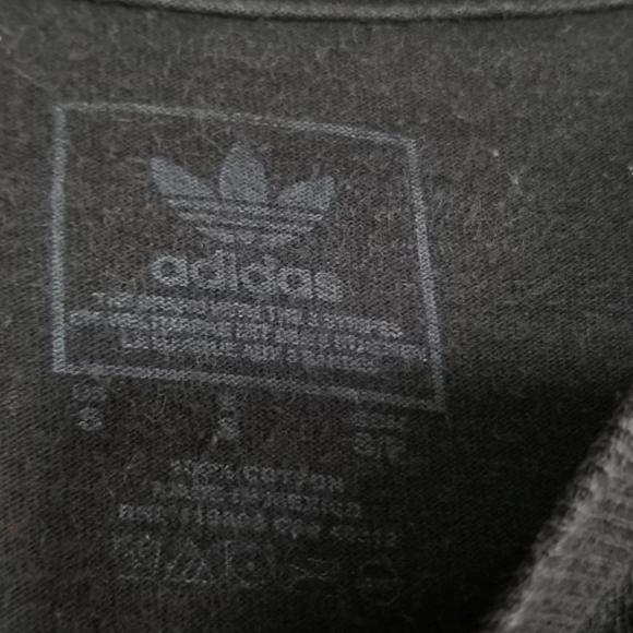 Adidas Originals Big Logo Double Sided T-Shirt Size S Black - Picture 4 of 4